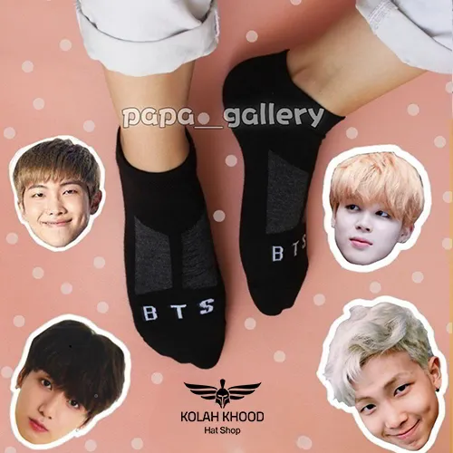 جوراب مشکی طرح bts