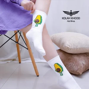 جوراب ساقدار طرح آووکادو بیا برو تو تونم